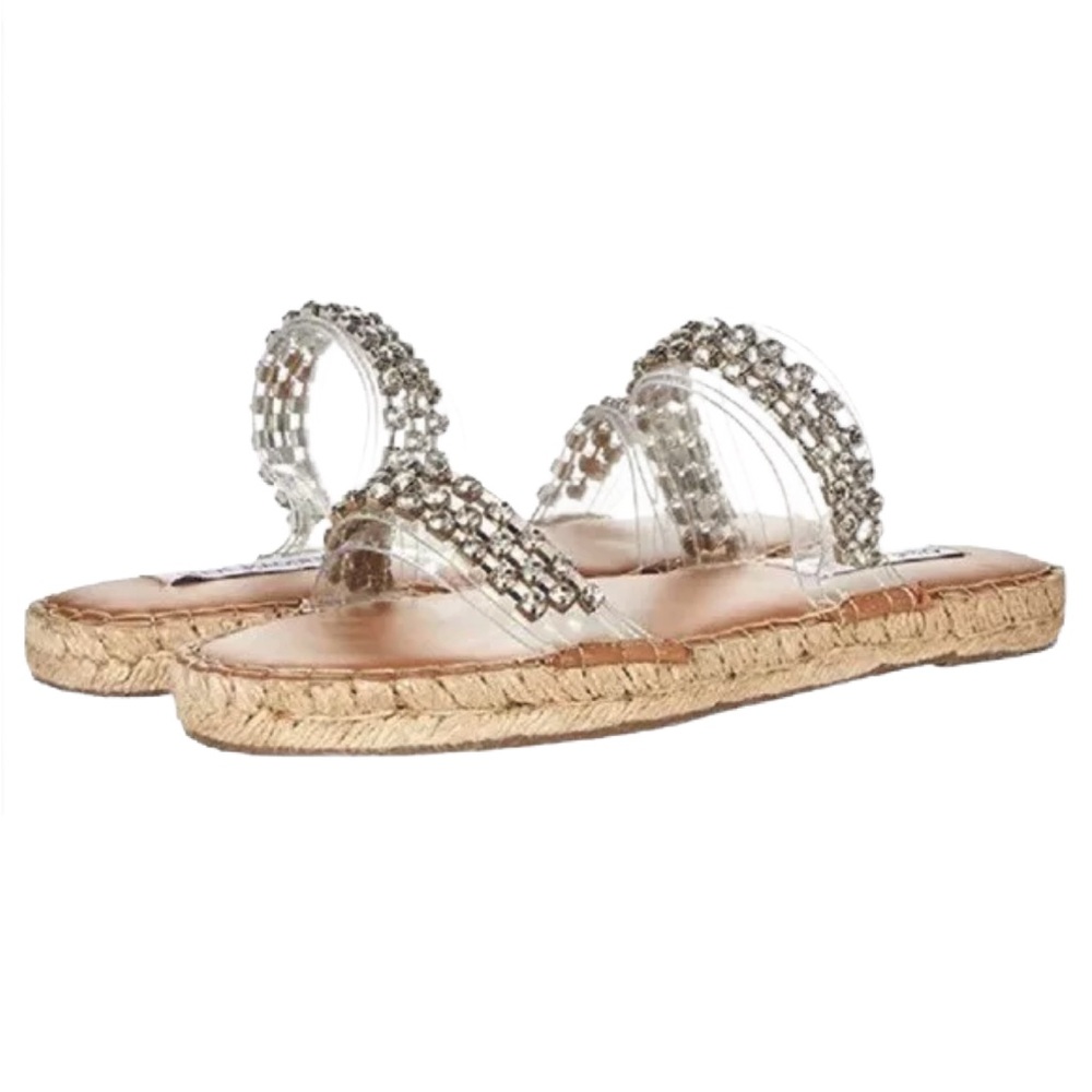 Steve Madden Vanyal Rhinestone Slide Sandals Size 8.5